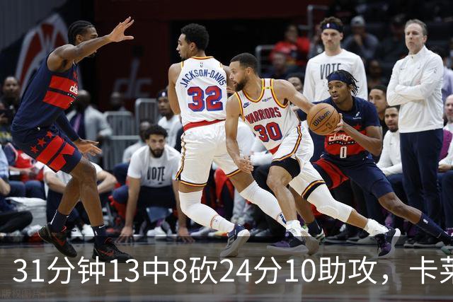 31分钟13中8砍24分10助攻，卡莱尔只说了四个字